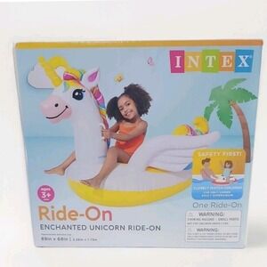 Intex Enchanted Unicorn Ride-On Kids OS‎ White Inflatable Pool Float 57561EP